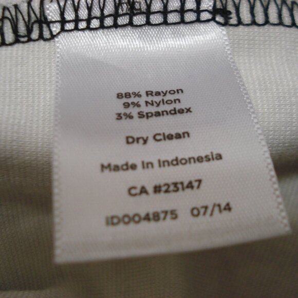 Talbots Polka Dot Blouse Shirt Lace Back Zip 3/4 Sleeve Women's Black & White XL - Picture 7 of 7